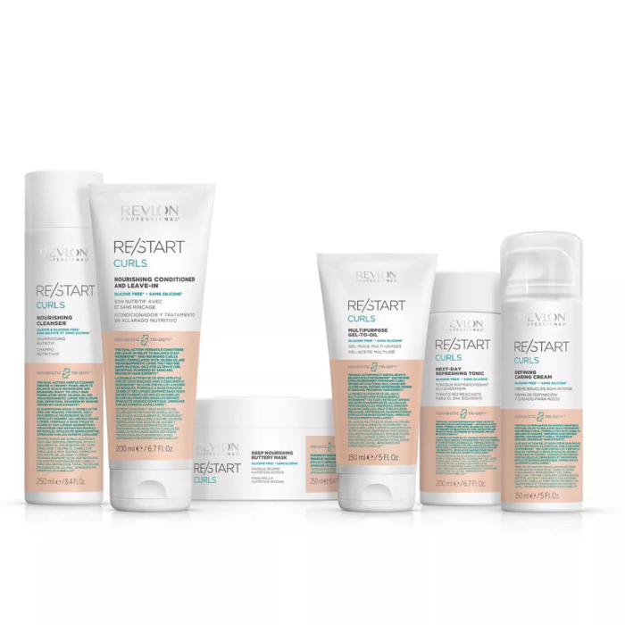 Revlon Professional RESTART Pack Curly Coily Shampooing- Après Shampooing et Huile